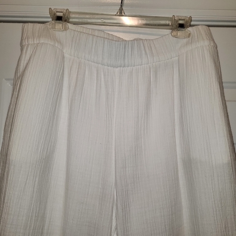 White Wide-Leg Pants - Picture 2 of 5